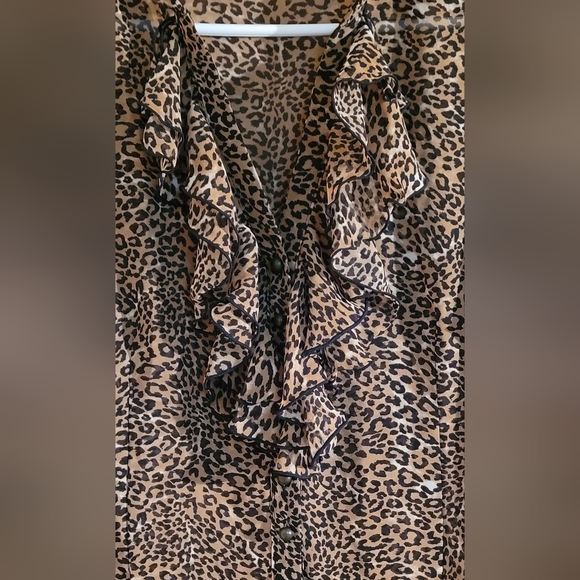 Worthington Leopard M Blouse - Picture 2 of 5